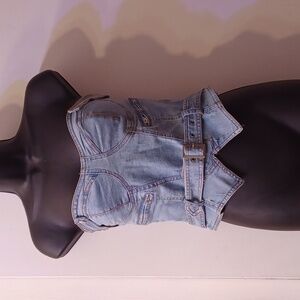 NWT Pretty Little Thing Denim Bustier - US 4; UK 8; EUR 36